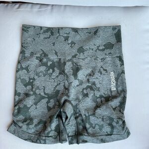 Gymshark Adapt Seamless Green Camo shorts